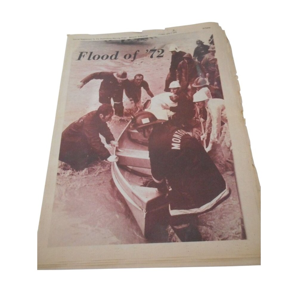 Hurricane Agnes Bloomsburg Morning Press Pennsylvania Newspaper Flood of 1972